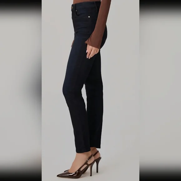 PAIGE GEMMA LEATHER-LIKE SKINNY LEG HIGH RISE JEANS 27 $229 - Picture 8 of 15